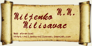 Miljenko Milisavac vizit kartica